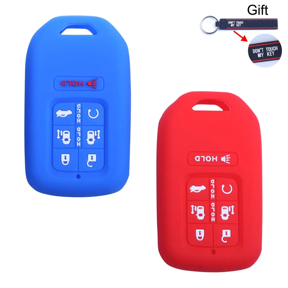 

7 Buttons Soft Silicone Rubber Car Key Fob Cover Case Shell Set Protect Skin For HONDA Odyssey Freed Elysion MPV