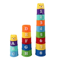 baby stacking cup color rainbow stacking ring tower toys early educational intelligence toy children birthday christmas gift