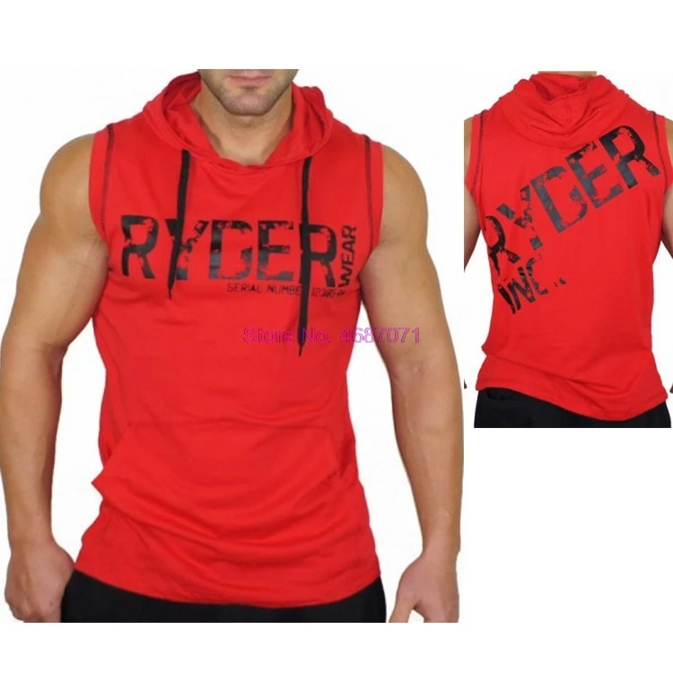 Мужская футболка без рукавов с капюшоном 100 шт. | Спорт и развлечения