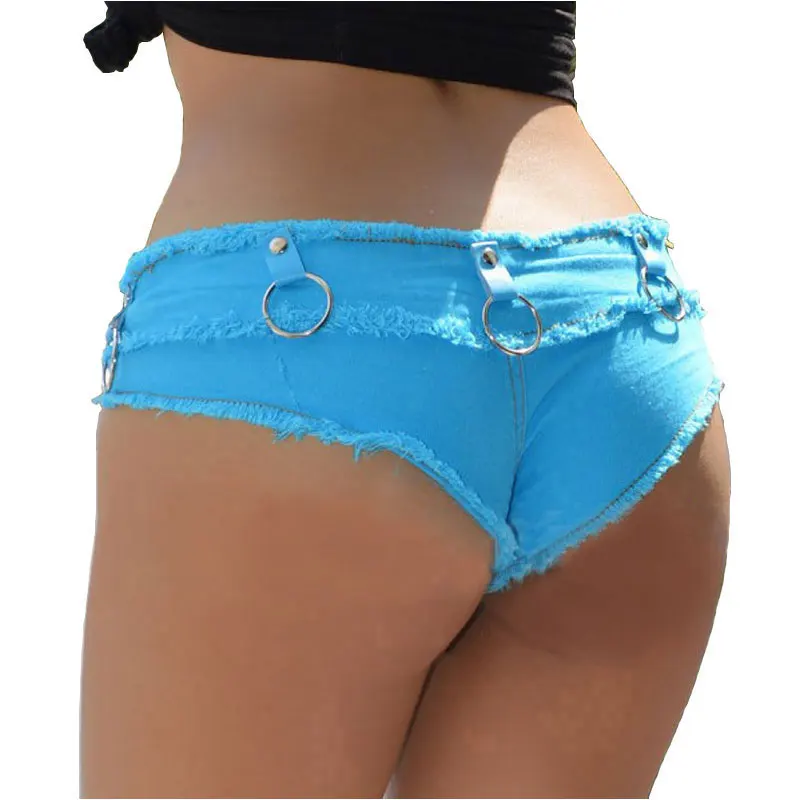 Шорты женские джинсовые с заниженной талией пикантные модные хлопковые короткие