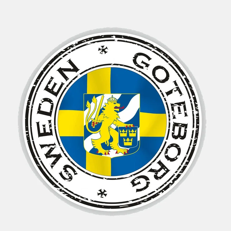 

Funny Sweden Goteborg Helmet Waterproof Car Sticker Motorcycle Decal Art Pattern Accessories PVC 13cm X 13cm