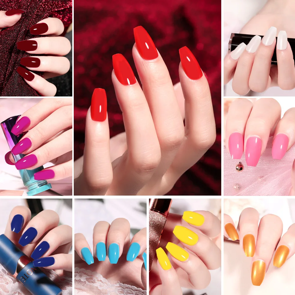 

Nail Stickers Wear 24 Pieces Finished Product Full Nail Stickers 17-color Solid Color Fake Nails Detachable Nail Art Decorations