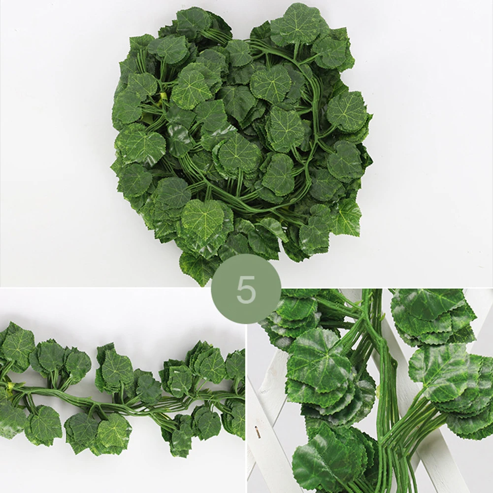 

Wall Hanging Garden Home Resturant Decor Living Room Decoration 200cm Artificial Grape Parthenocissus Vine Indoor Outdoo rattan