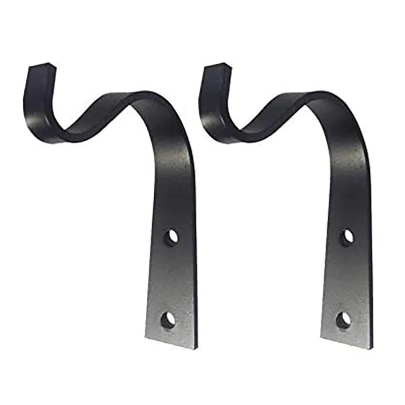 

2 Sets of Iron Wall Hooks for Lanterns, Plants, Outdoors, Gardens, Bird Feeders