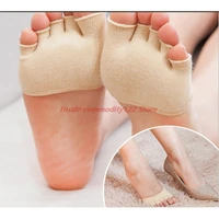 new 1pair feet care tools invisible non slip toe half grip heel five finger sock health care accessories