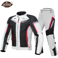 herobiker waterproof motorcycle jacket man riding racing suit motocross jacketpants moto protection with removeable linner