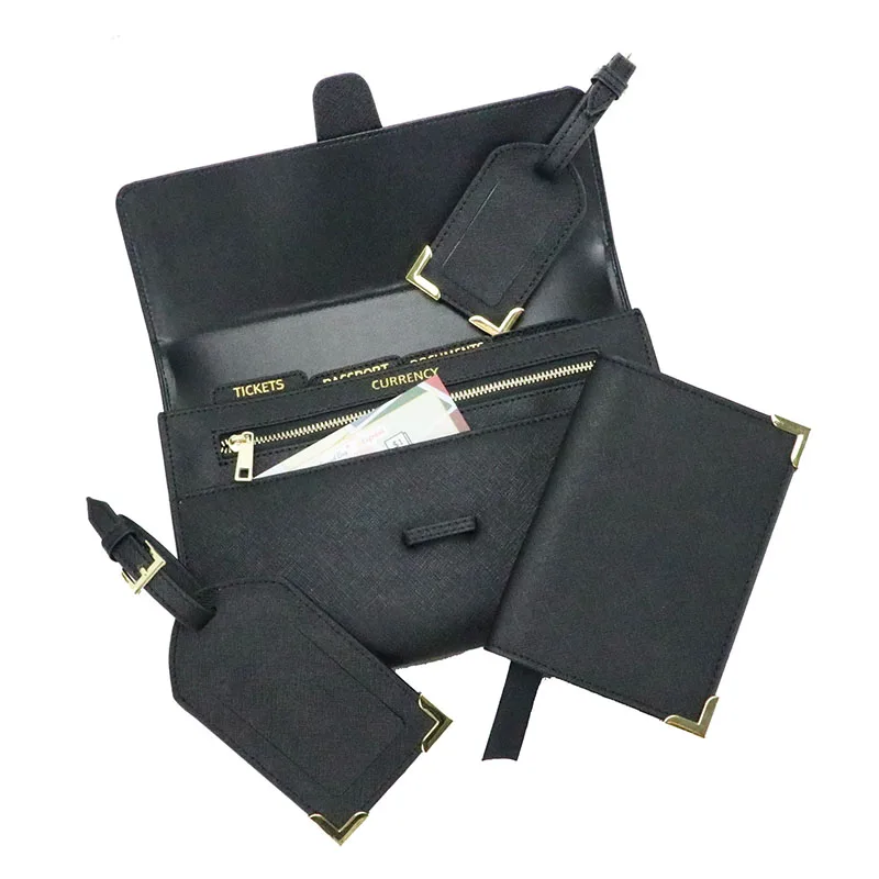 Монограммный кожаный дорожный коллекционный подарочный набор для путешествий