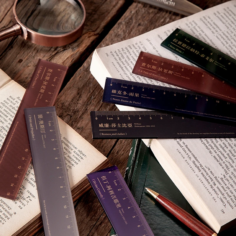 

Yoofun 8Designs 15cm Strawber Acrylic Color Ruler Multifunction DIY Drawing Rulers For Students Kids School Office Stationery