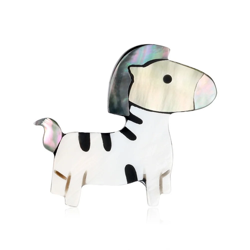 

Simple New Shell Cartoon Brooch Jewelry Fashion Horse Brooch High-end Natural Shell Brooch Brooch Clothing Jewelry Accessories