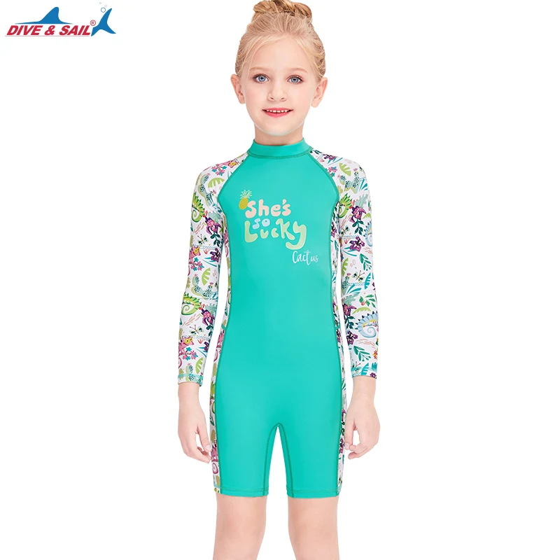 Детский Цельный купальник с рашгардом для мальчиков и девочек спортивный