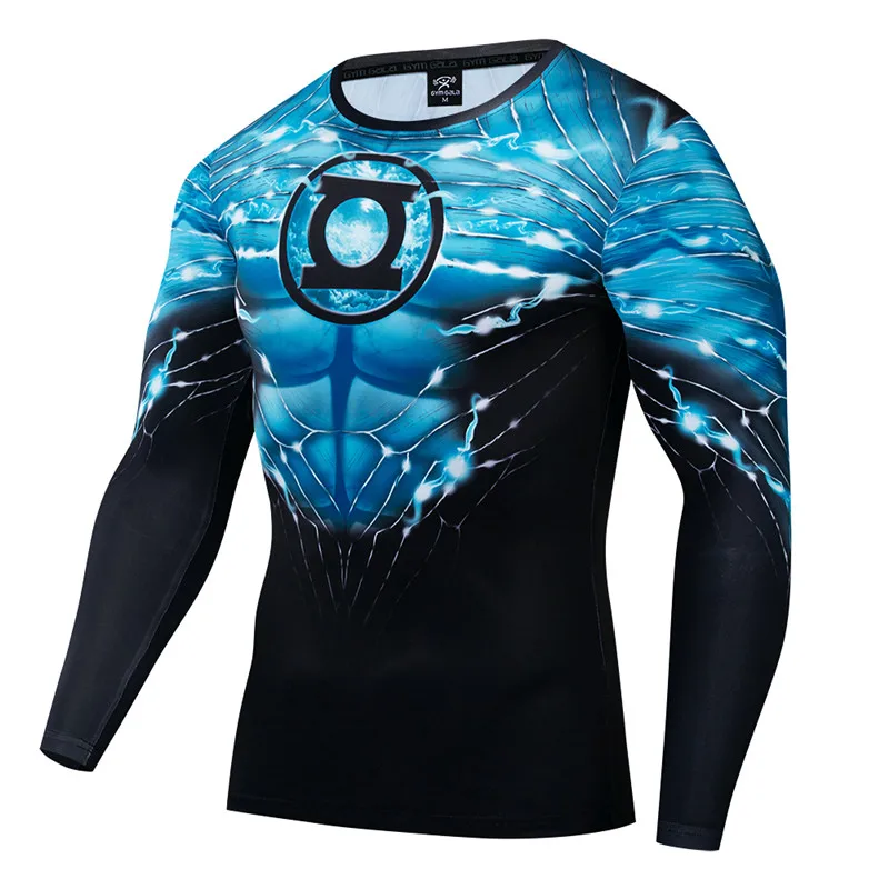Зеленый Фонарь 3D Аниме высокого качества печатные футболки мстителя мужской с