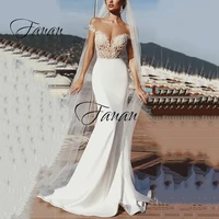 sexy o neck see through wedding dresses mermaid lace appliques bridal gown short sleeve vestidos de novia 2022 custom