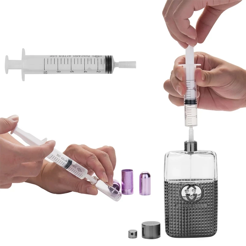 

MUB - 5pcs/lot Syringe Plastic Perfume Dispenser Tools 5ml/10ml Refill Cosmetic For Refillable Bottle Quantitative Dispensing