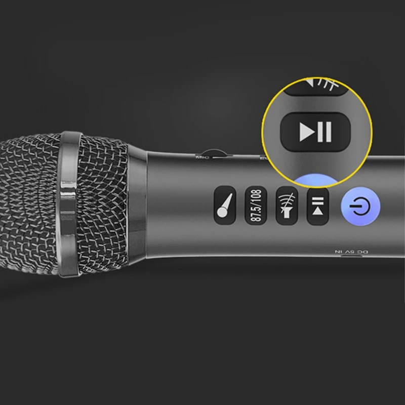 

2set L-698D 20W Portable Wireless Bluetooth Karaoke Microphone Speaker with Big Power for Sing/Meeting(Gold&Black)