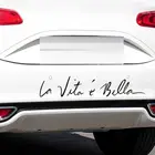 40*8 см автомобильные аксессуары Боковая дверь английская Красивая Жизнь ла Вита е Белла Автомобильная наклейка светоотражающий автомобильный Стайлинг для открытия топлива тела