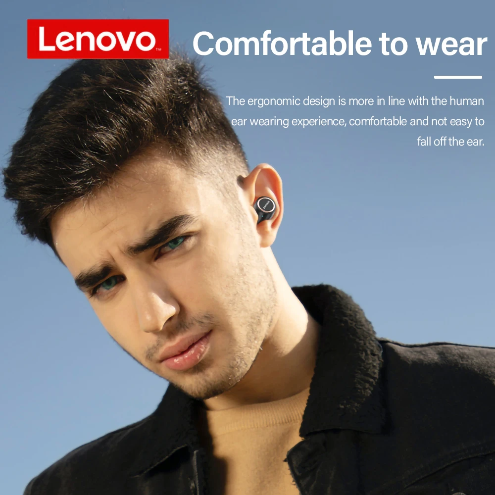 

Lenovo LP12 TWS Wireless Headphones Bluetooth 5.0 DPS Noise Reduction IPX5 Waterproof Sprot Headset with LED Battery Display