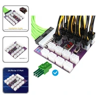 useful fine workmanship compact 24 pin to 17 port power supply converter board power table board adapter board