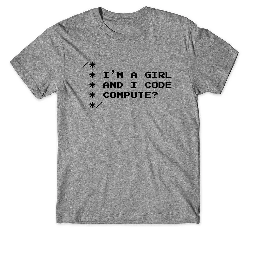 100% хлопок унисекс футболка I Am A Girl and Code программатор кодер испанский Забавный