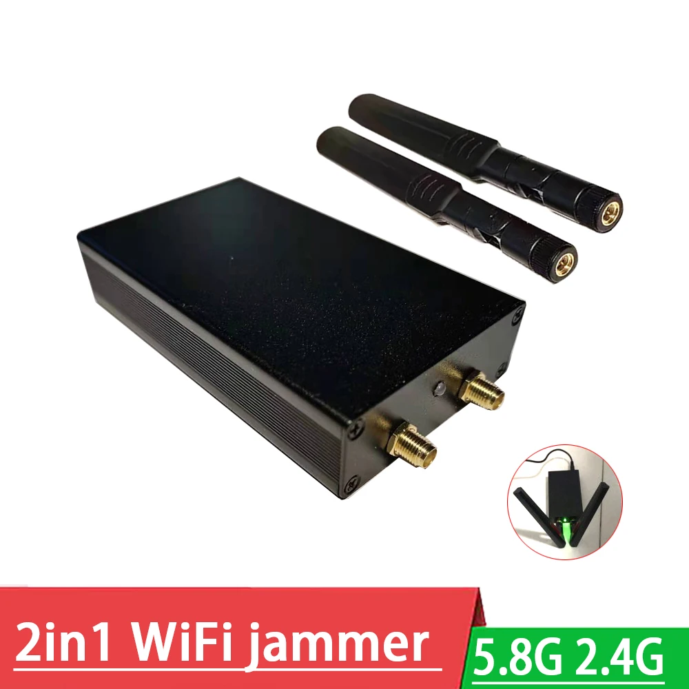 2-в-1 2 4G 5 8G/315M 433M Wi-Fi блокировщик сигнала экранированный для 4 ГГц 433 МГц 1 Вт RF