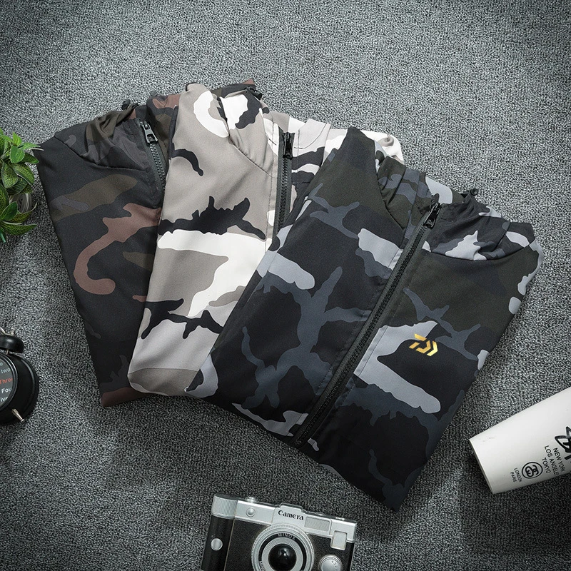 

Camouflage Windbreaker Fishing Jacket 2020 DAIWA Fishing Clothes Fish Shirt Breathable Perspiration Quick Dry Sports Fishing
