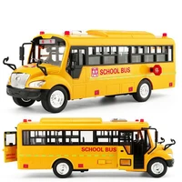 big size children simulation school bus toy model musical inertia car vehicles pull back car with sounds and lights boys toys
