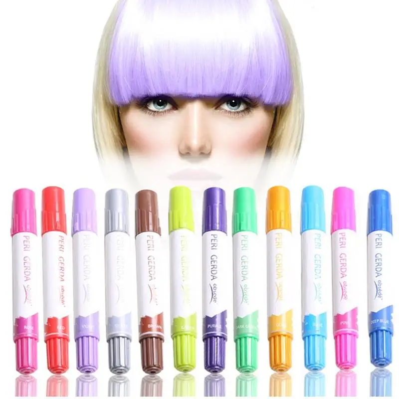 Профессиональный цветной карандаш для окрашивания волос мел ручка одноразовая