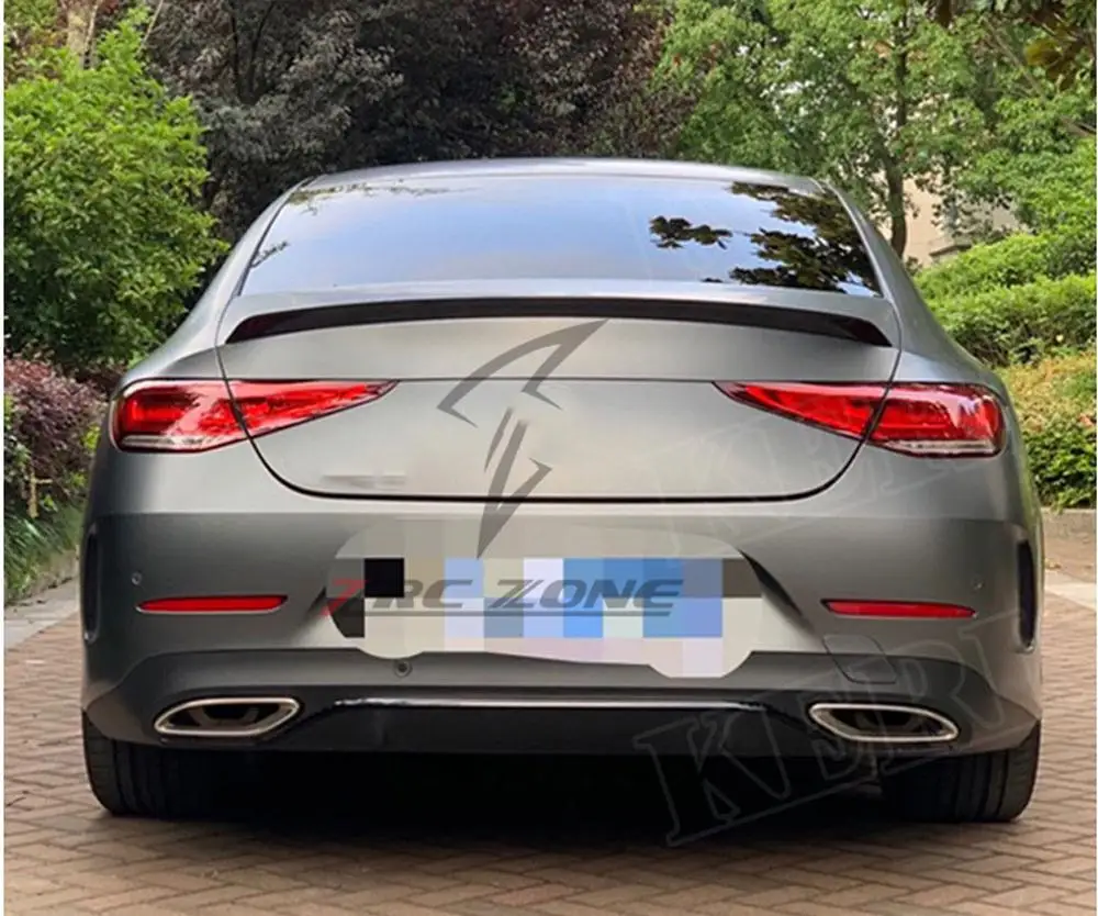 Купить C257 CLS углеродное волокно задний багажник спойлер крыло для Mercedes Benz C257 2018-up