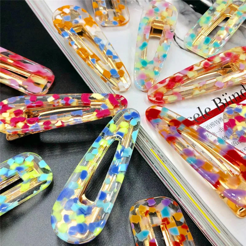 2 шт. новинка шпилька для женщин и девочек из мраморного ацетата заколки волос