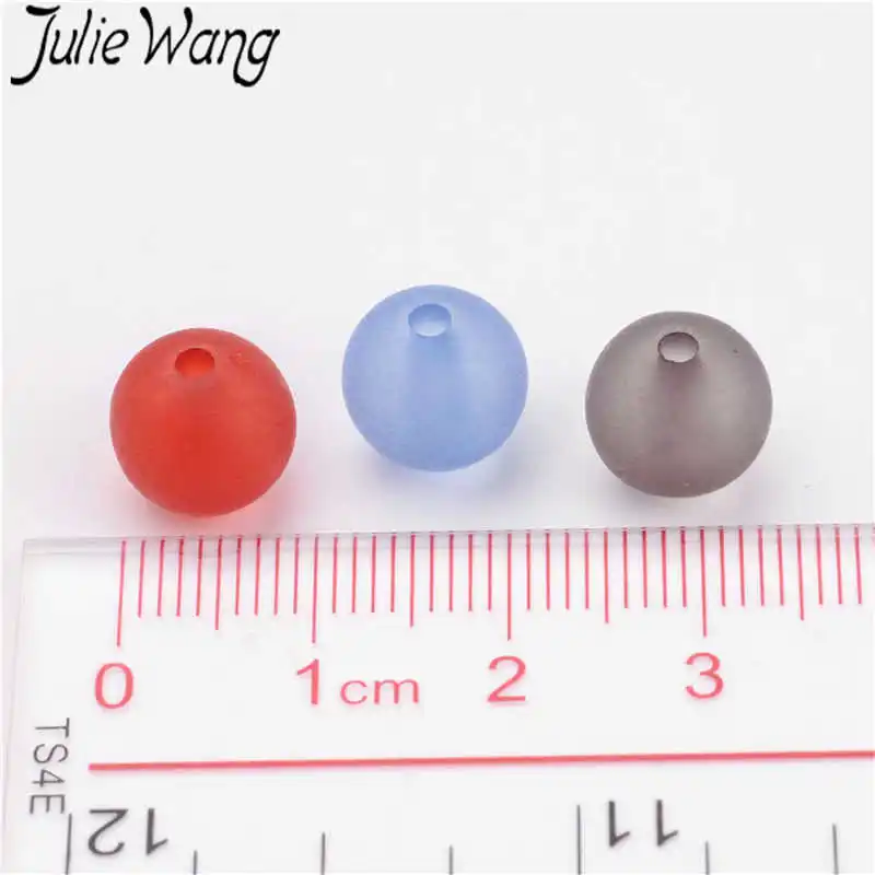 

Julie Wang 100g/Pack 6/8mm Matte Acrylic Beads Random Mixed Color Spacer Beads Bracelet Jewelry Making Accessory Findings