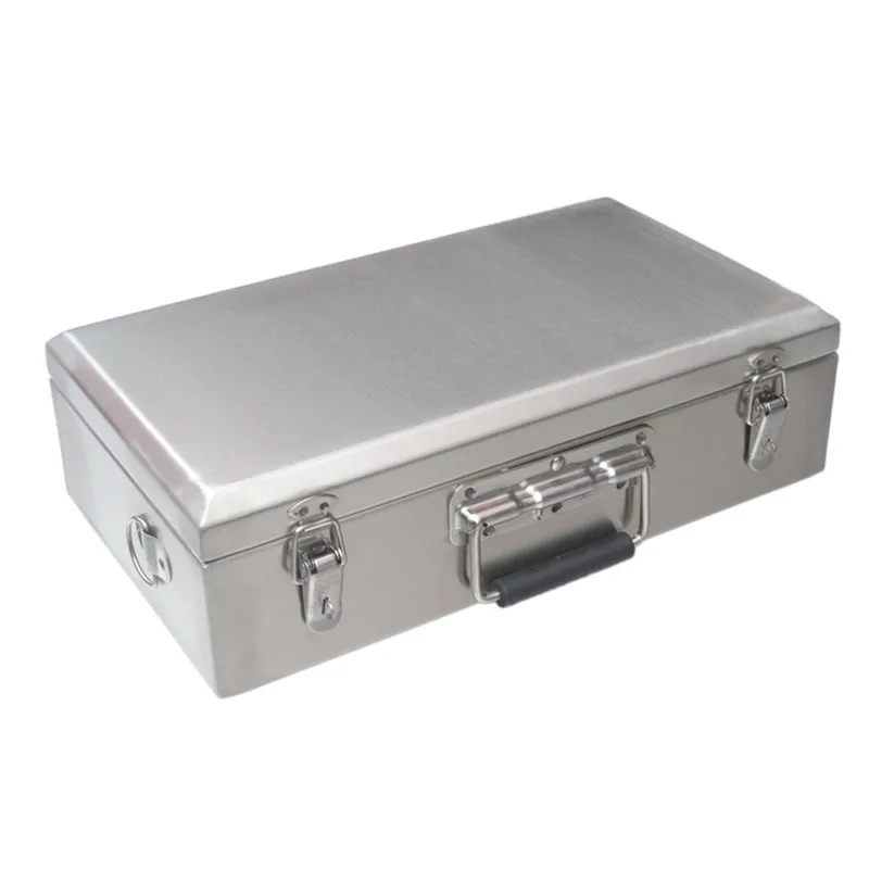 Portable Stainless Steel Toolcase Home Multifunction Storage Box Packaging Repair Tool Case Equitment