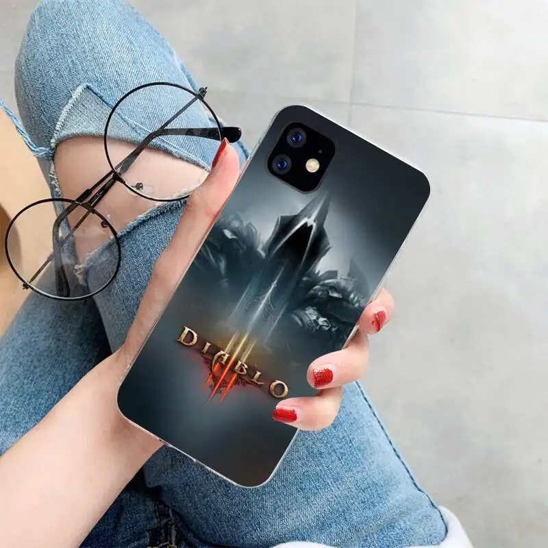 

CUTEWANAN Diablo 3 Soft Shell Phone Case Capa for iPhone 11 pro XS MAX 8 7 6 6S Plus X 5S SE 2020 XR cover