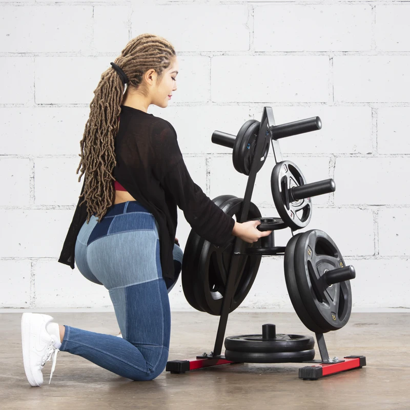 

Barbell Rack Upright Olympic Film Rack Home Fitness Weightlifting Barbell Full Rubber Barbell Sheet Storage Rack Storage