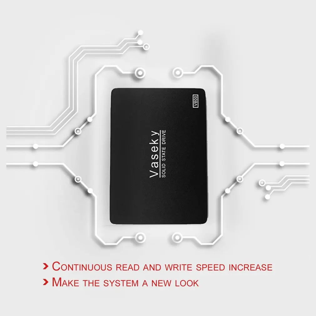 Vaseky V800 120G тонкий корпус ультра тонкий дизайн SSD жесткий диск мини SATA твердотельный накопитель подходит для ноутбука Настольный ПК