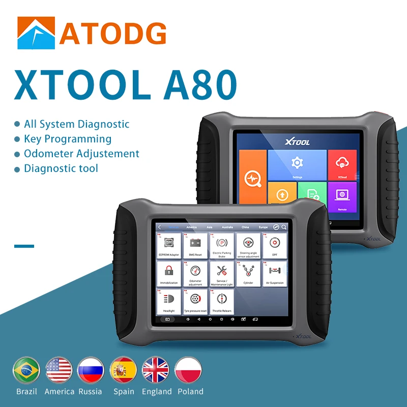 Автомобильный диагностический инструмент XTOOL A80 с Bluetooth/Wi Fi OBDII|Инструменты