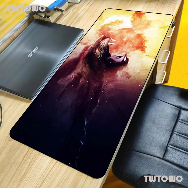 

Cool Lion Colourful Mouse Pad Large Locking Edge Gamer Computer Desk Mat Anime Non-Skid Gaming MousePad Notebook Pc Accessories