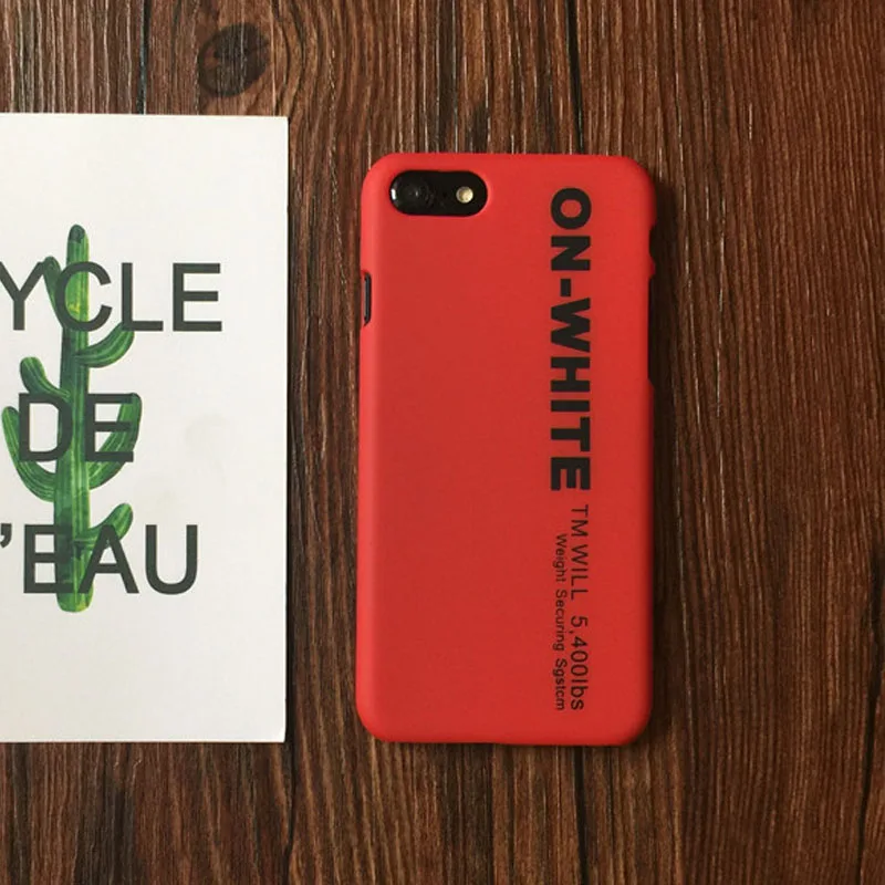 Red Модный белый чехол для телефона iPhone SE 5s 6s 6 S 7 Plus 8 8plus X брендовый чехол Coque Funda для iPhone Xs Max iPhone7 6,5 - Цвет: Red