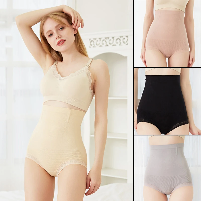 

Women Seamless Lace Panties Shapers High Waist Slimming Tummy Control Underwear Briefs A66