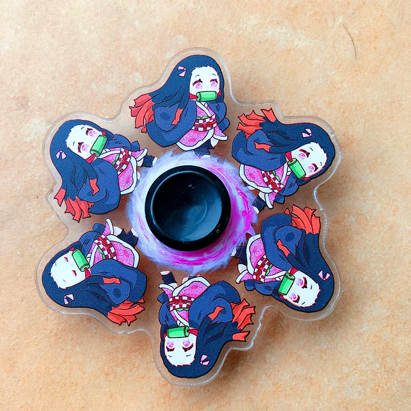 

Demon Slayer Blade Fingertip Spinner Top Fidget Toys Tanjiro Who Revolves and Runs Students' Stress Relief Puzzle Finger Top