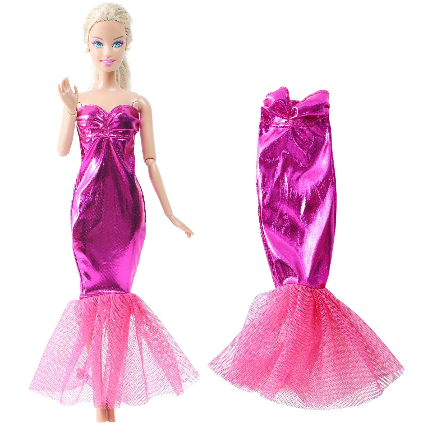 Модное Кукольное платье блестящее мини-платье с блестками наряд принцессы рыбий