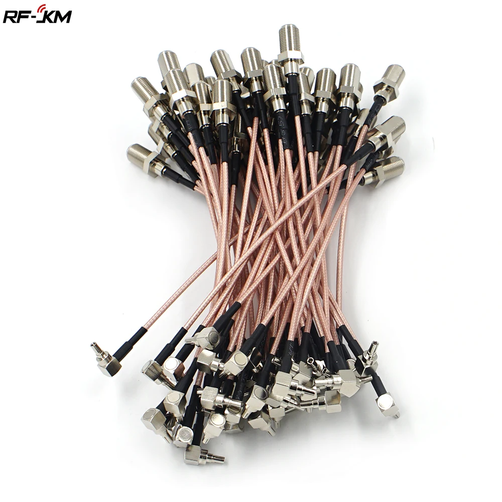 50pcs/lot CRC9 Male to F Type Female RG316 Pigtail Cable for huawei Modem 15CM