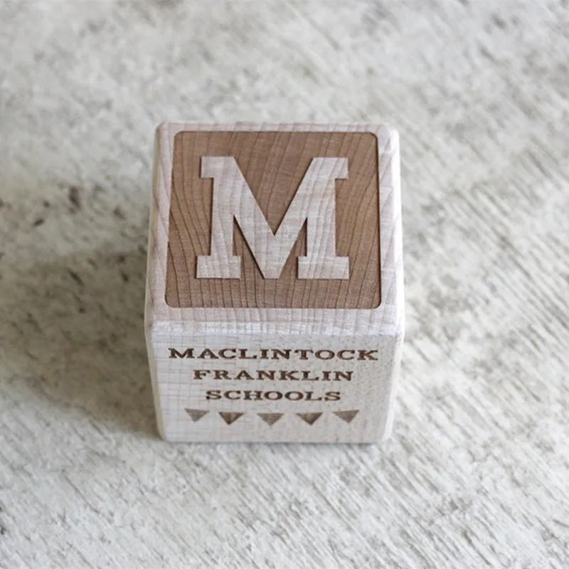 Детский блок с гравировкой персонализированные деревянные кубики для маленьких