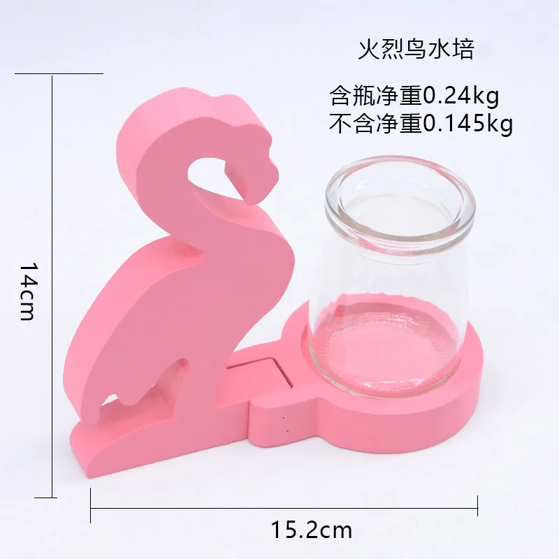 Статуэтка фламинго декор для детской комнаты скандинавский стиль деревянный