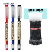 330pcslot 0 35mm gel pen set blackbluered ink writing pen refills sketch drawing stationery office and school supplies
