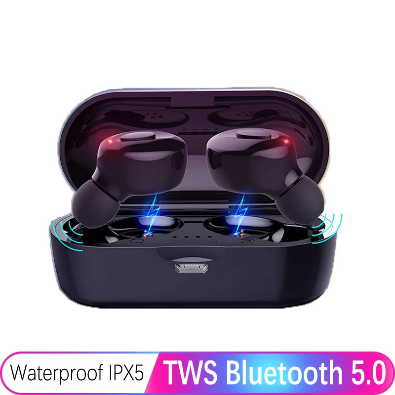 TWS Bluetooth V5.0 IPX5 стерео беспроводные мини наушники 3D Беспроводные с двойным