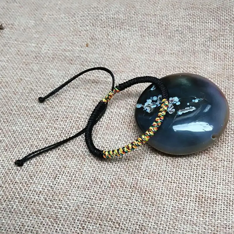 Тибетские счастливые буддийские узлы ручной работы веревка браслет для мужчин и