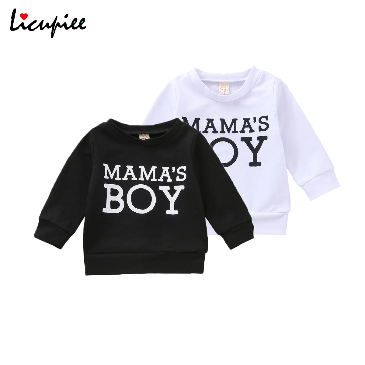 

Unisex Letter Sweaters Baby's Sweatershirt, Long Sleeve Round Neck Lettering Top for Autumn and Spring 0-3 Years