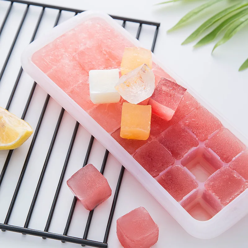 

Silicone ice cube mold homemade ice tray ice making mold ice cube box ice box with lid ice cream mold molde helado ice cube tray