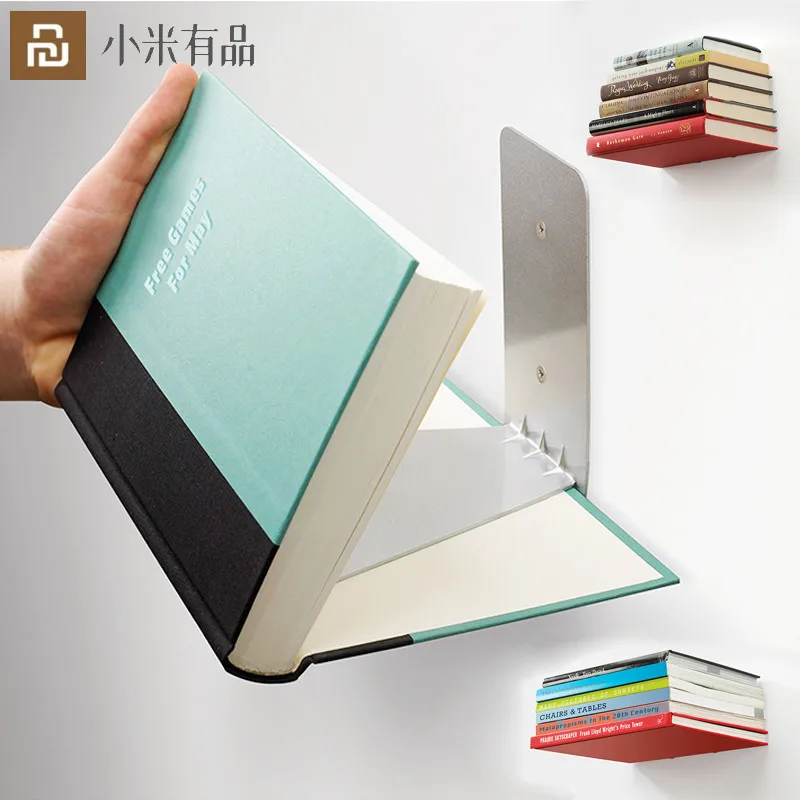 

Youpin настенная книжная полка Крепление Винт встроенный декоративные настенные полки углерода Сталь для домашнего украшения плавающий книж...