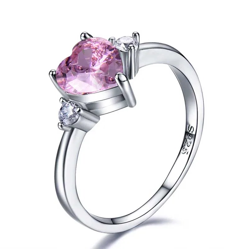 Кольцо Bague Ringen в форме сердца, Настоящее серебро, 925, кольцо с сапфиром, Gestone, обручальное кольцо Cocktail, ювелирное изделие, подарок