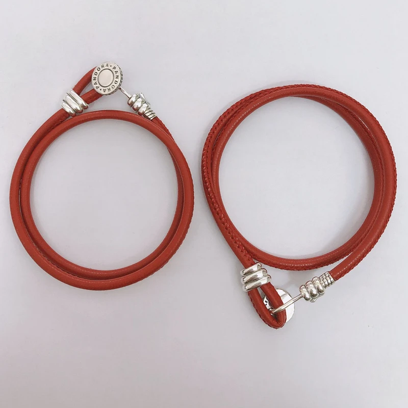 

S925 silver pure leather base chain is suitable for original jewelry bracelet girl Mujer rope bracelet beads DIY ladies fashion